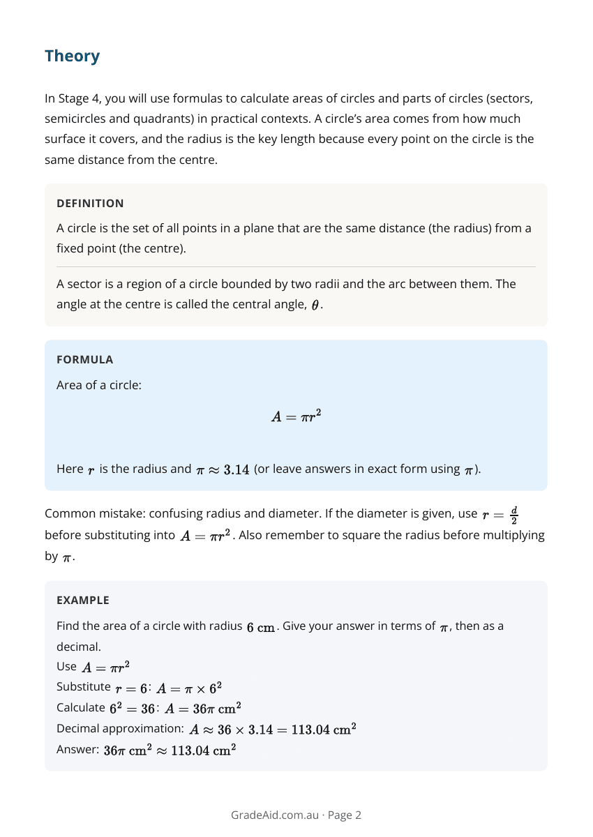 Worksheet example 2