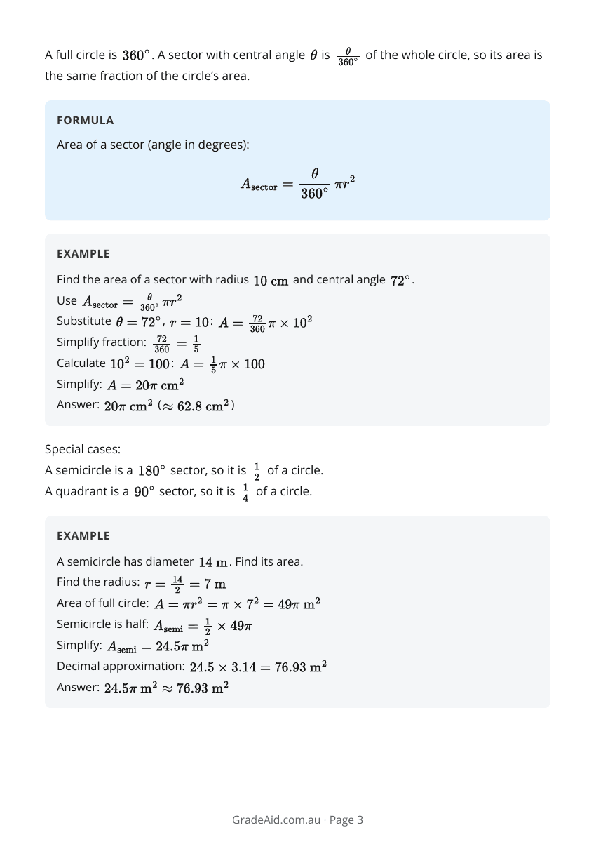 Worksheet example 3