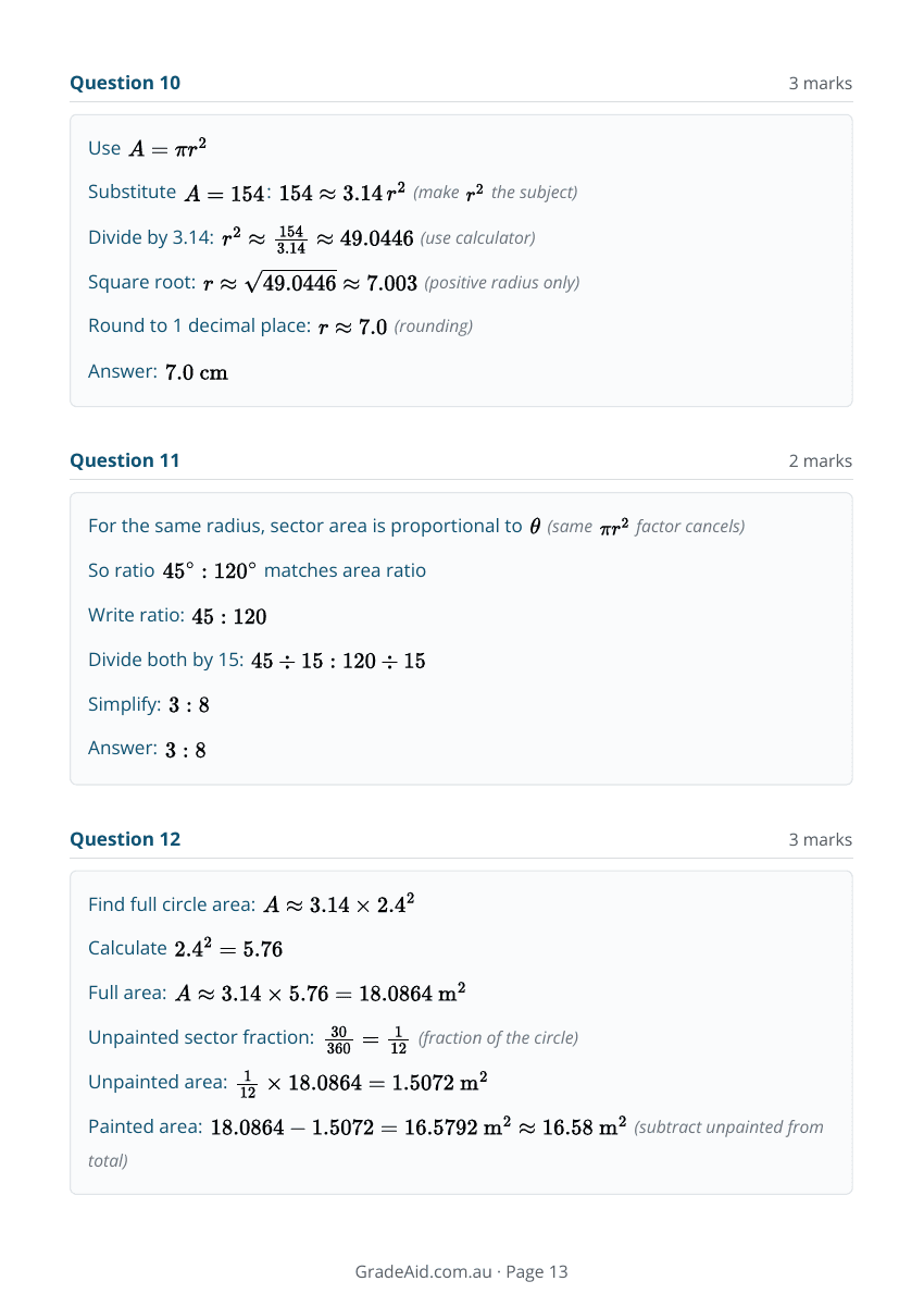 Worksheet example 13