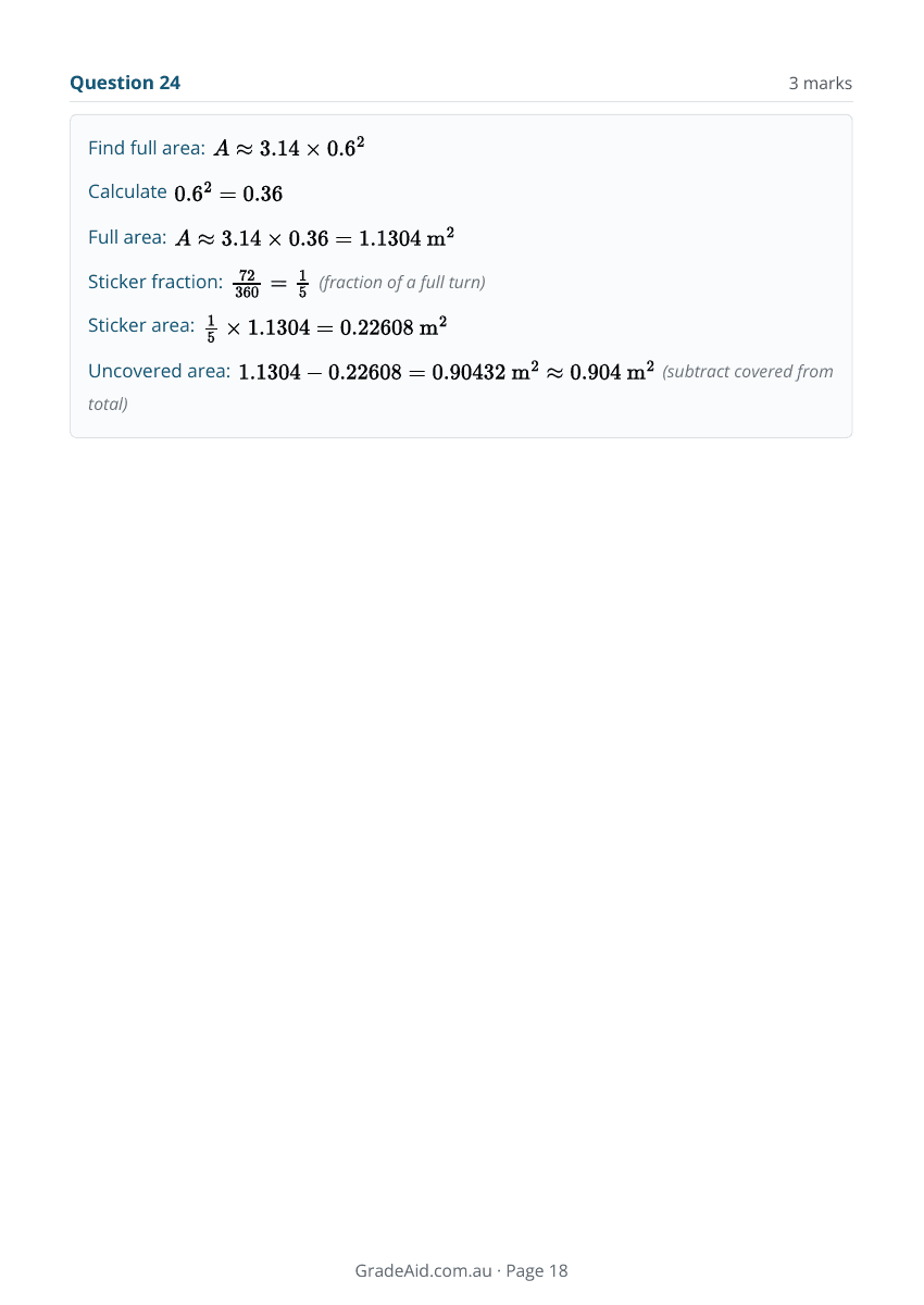 Worksheet example 18
