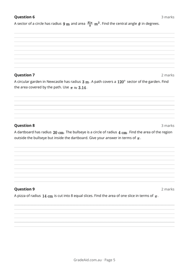 Sample worksheet